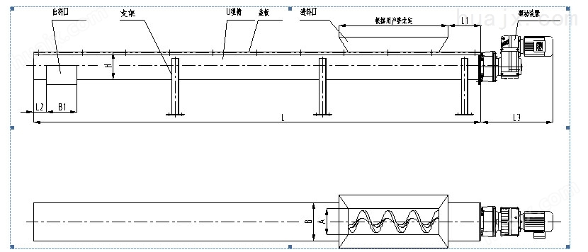 江苏如克WLSY -2601500不锈钢输送机 非标生产不锈钢泥饼输送机示例图3
